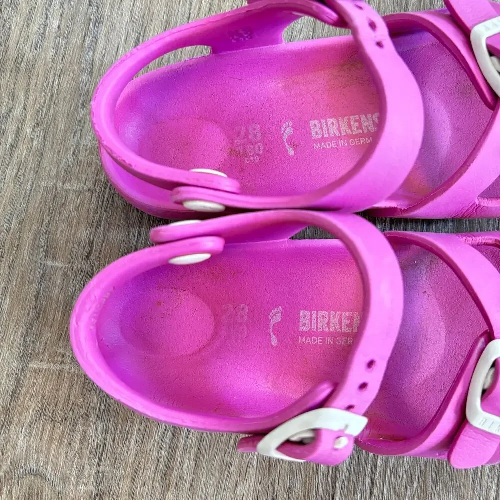 Birkenstock Rio Kids EVA Sandals in Fuchsia Pink - Size: 10-10.5 US / EU 28
